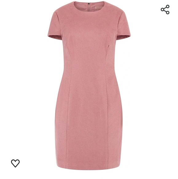 Guess Dresses & Skirts - NWT GUESS Ramona dress. Shiny squared bonded suede. Blush pink. Size S.